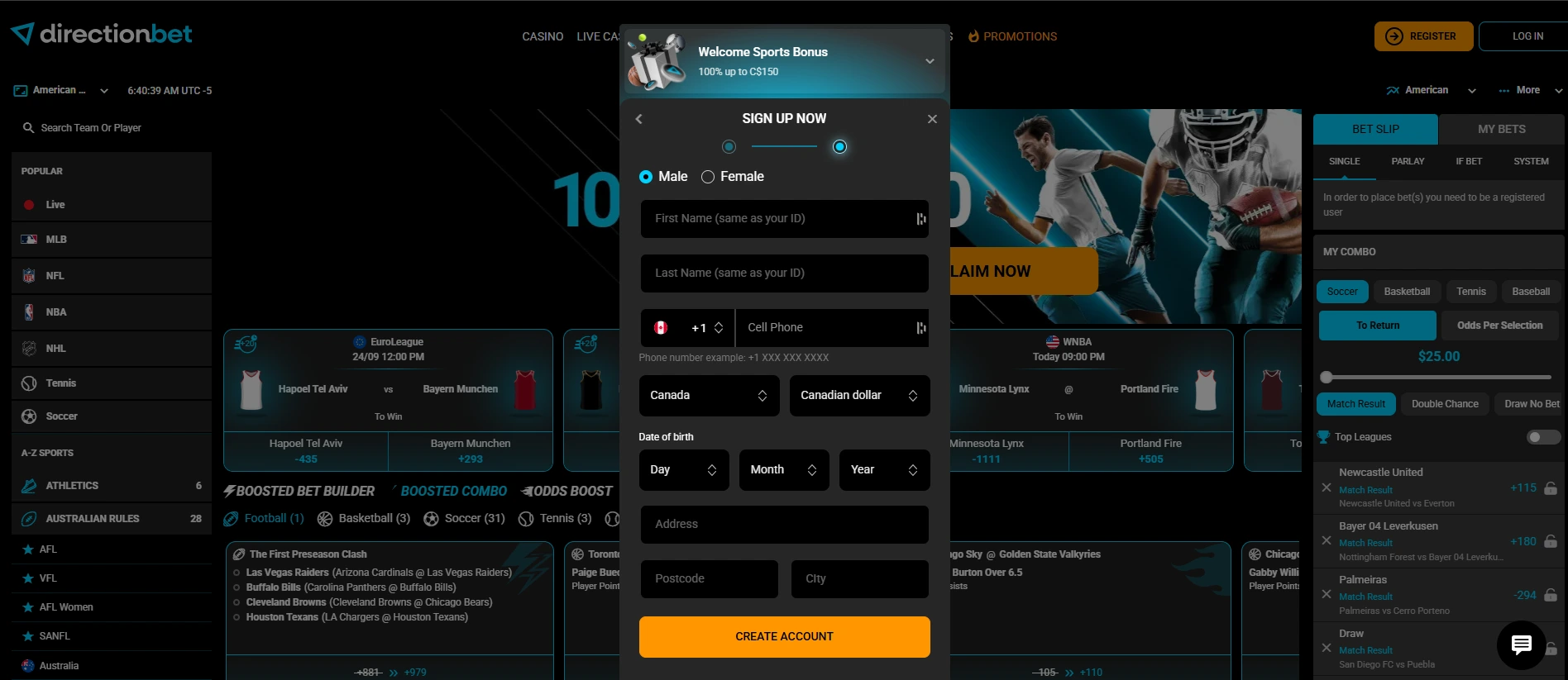 Directionbet sportweddenschappen